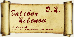 Dalibor Milenov vizit kartica